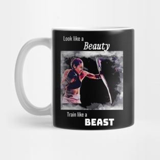 Woman boxing: Motivational quote Mug